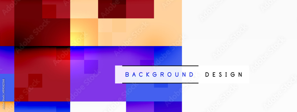 Poster a vibrant background featuring rectangles of various tints and shades such as violet, magenta, and e