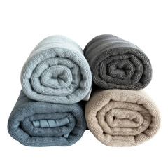 Rolled up Bath Towels