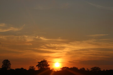 Sky background on sunset. Nature abstract composition