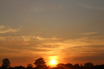 Sky background on sunset. Nature abstract composition