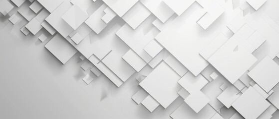 Obraz premium Abstract Geometric White 3D Wall Pattern.