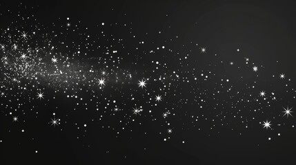 Minimalistic Black Background with Stars