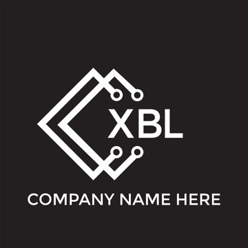 XBL letter technology logo design on black background. XBL creative initials letter IT logo concept. XBL setting shape design
