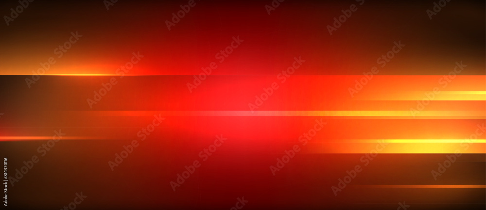 Poster an amber and orange sky with a blurred effect, resembling a red sky at morning afterglow. the horizo