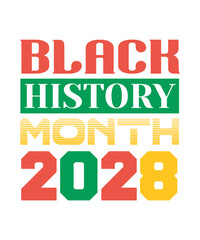 Black History Month 2028 svg design