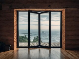 Fototapeta premium Interior room with window