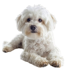 Bichon Frise Dog Isolated on Transparent
