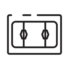 Olympic Rugby Sport Line Icon