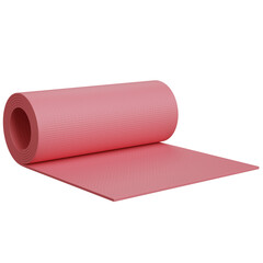 3d render of yoga mat with yoga equipment.