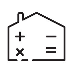 Obraz premium Calculator Mortgage Loan Line Icon