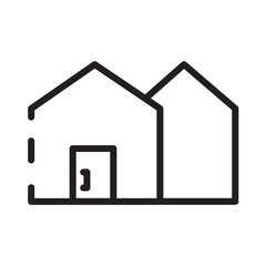 Estate Home House Line Icon