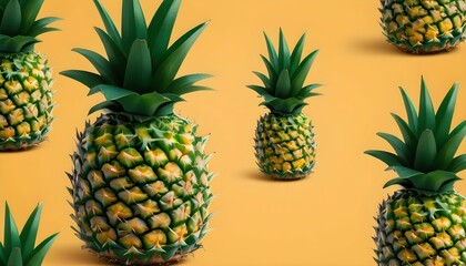 A pineapple icon with yellow flesh and green spiky upscaled_4 - Powered by Adobe