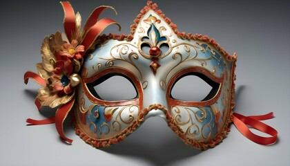 A traditional venetian mask with elaborate decorat upscaled_3