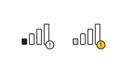 Signal icon design with white background stock illustration