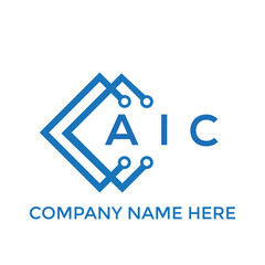 AIC letter logo design on White background. AIC creative initials letter logo concept. AIC letter design.
