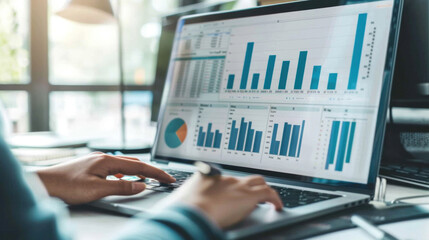 Business audit, meticulous stock analysis and financial management reign supreme, guiding strategic decisions with insightful data graphs and marketing reports.