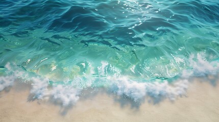 Fototapeta na wymiar clear and blue beach