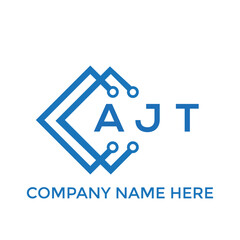 AJT letter logo design on White background. AJT creative initials letter logo concept. AJT letter design.
