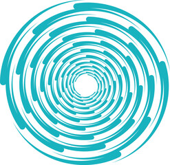 Round spiral shaped like rotating water