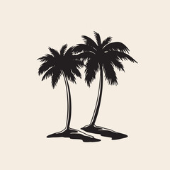 Palm sihouette art vector