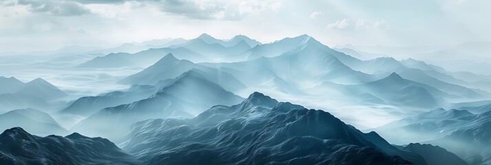 Mountain ridge realistic nature and landscape
