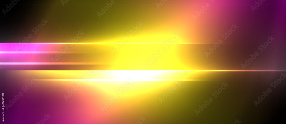 Poster an amber and violet light illuminates the sky, casting a warm glow on the horizon. the afterglow of 