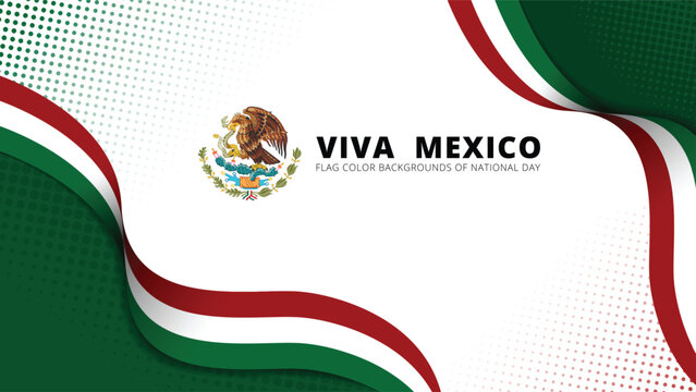 Mexico flag color background concept for National holiday, Independence Day and other events