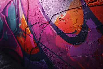 Street art grunge texture with vibrant graffiti and urban edge.