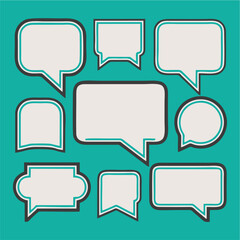 set of speech bubbles 