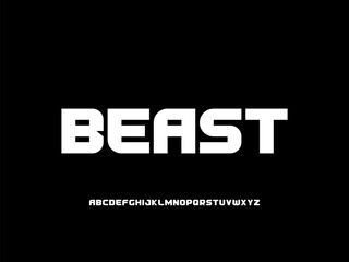 Modern Bold Font. Typography alphabet fonts for fashion, sport, technology, digital, logo design, vector illustration