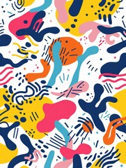 Naklejka premium abstract fun style white background