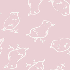 Pastels Pigeon Seamless Pattern Design