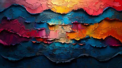 closeup mountain range liquid shadows engulf layered paper vibrant sunset light reflecting off paint early fructose magazine ocean swells chiseled formations ridgeway abstract