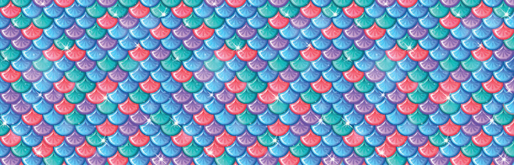 Vibrant scales in a seamless repeating pattern