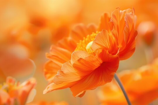 Asia's Beautiful Merigold Blooms: A Colourful Decoration for Botanical Beauty