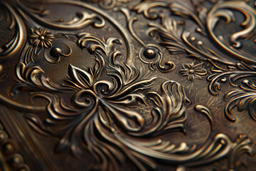 Vintage bronze texture with fine engravings and an antique look.