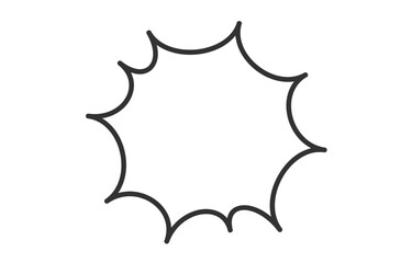 シンプルなギザギザのふきだし･バクダン【ベクターイラスト素材】