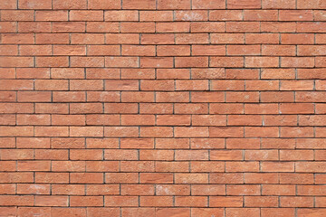 Detail of a brown brick wall texture and background with copy space