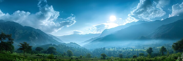 mountain scenery and sky background realistic nature and landscape