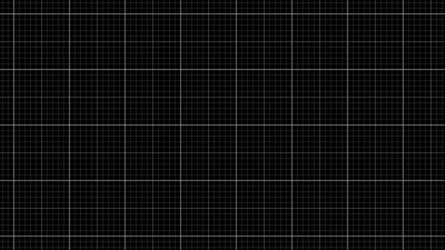 Grid graph pattern moving horizontally seamless loop animation black background Video