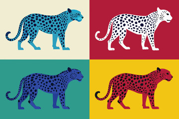 leopard cartoon vector illustration
