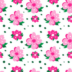 Beautiful Pink Flower Seamless Backgorund