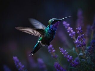 Obraz premium hummingbird on a flower