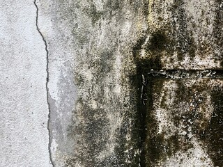 a photography of a fire hydrant is shown in a dirty wall.