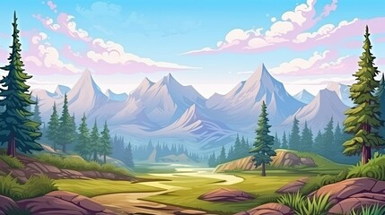 A beautiful scenery mountain landscape background