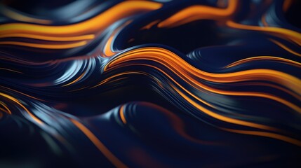 Obraz premium 3d rendering of abstract flowing wavy liquid background