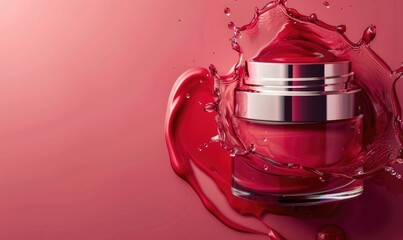 Clean and minimalistic web banner advertising for skin care cosmetics