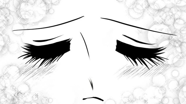 キラキラ瞳で見つめながら囁く70年代少女漫画風アニメーション