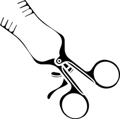 Surgical retractor icon vector