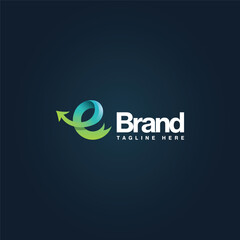 Letter E logo, Creative letter logo template